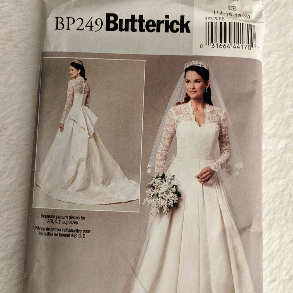 Wedding dress pattern, Sz 14-20